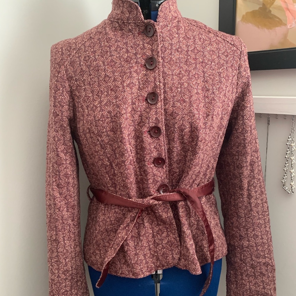 H&M Maroon Tweed Jacket
